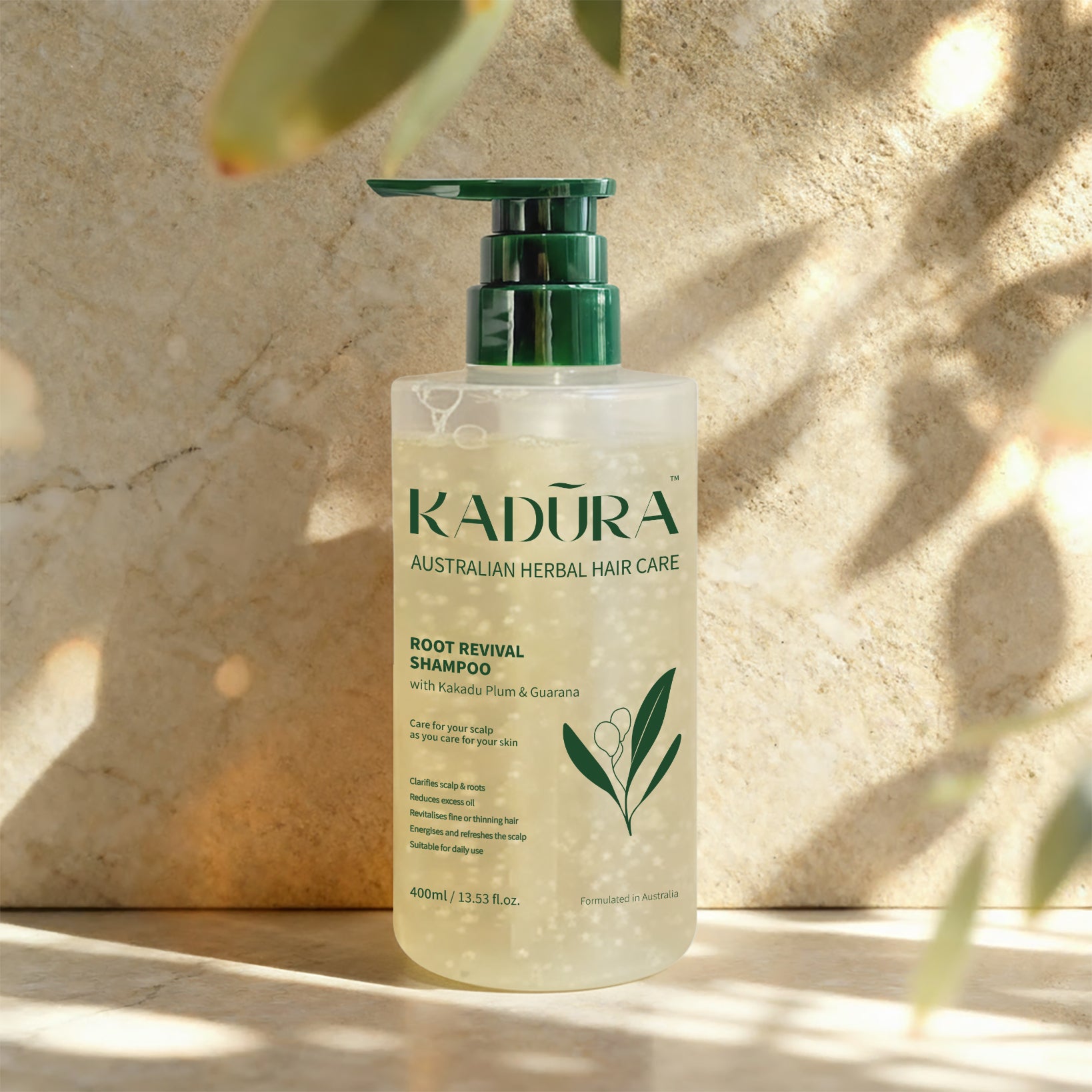 Root Revival Shampoo with Kakadu Plum & Guarana – Clarifying & Energising | 400ml