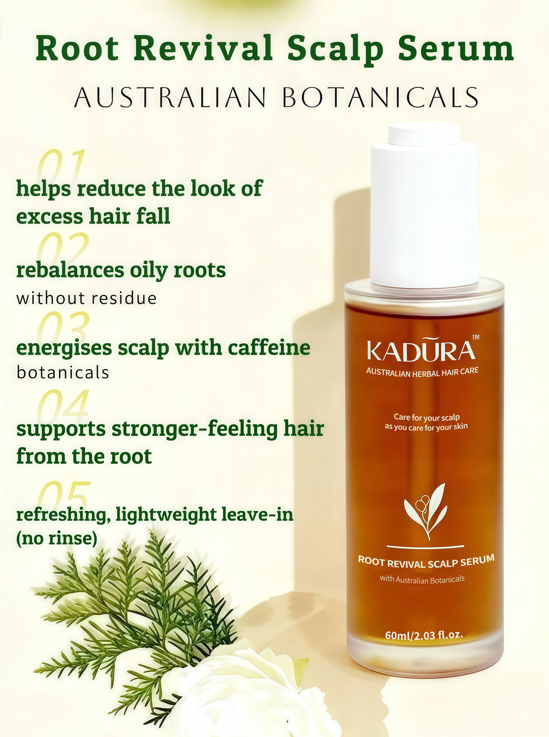 Root Revival Scalp Serum with Australian Botanicals – Strengthen, Refresh & Balance | 60ml