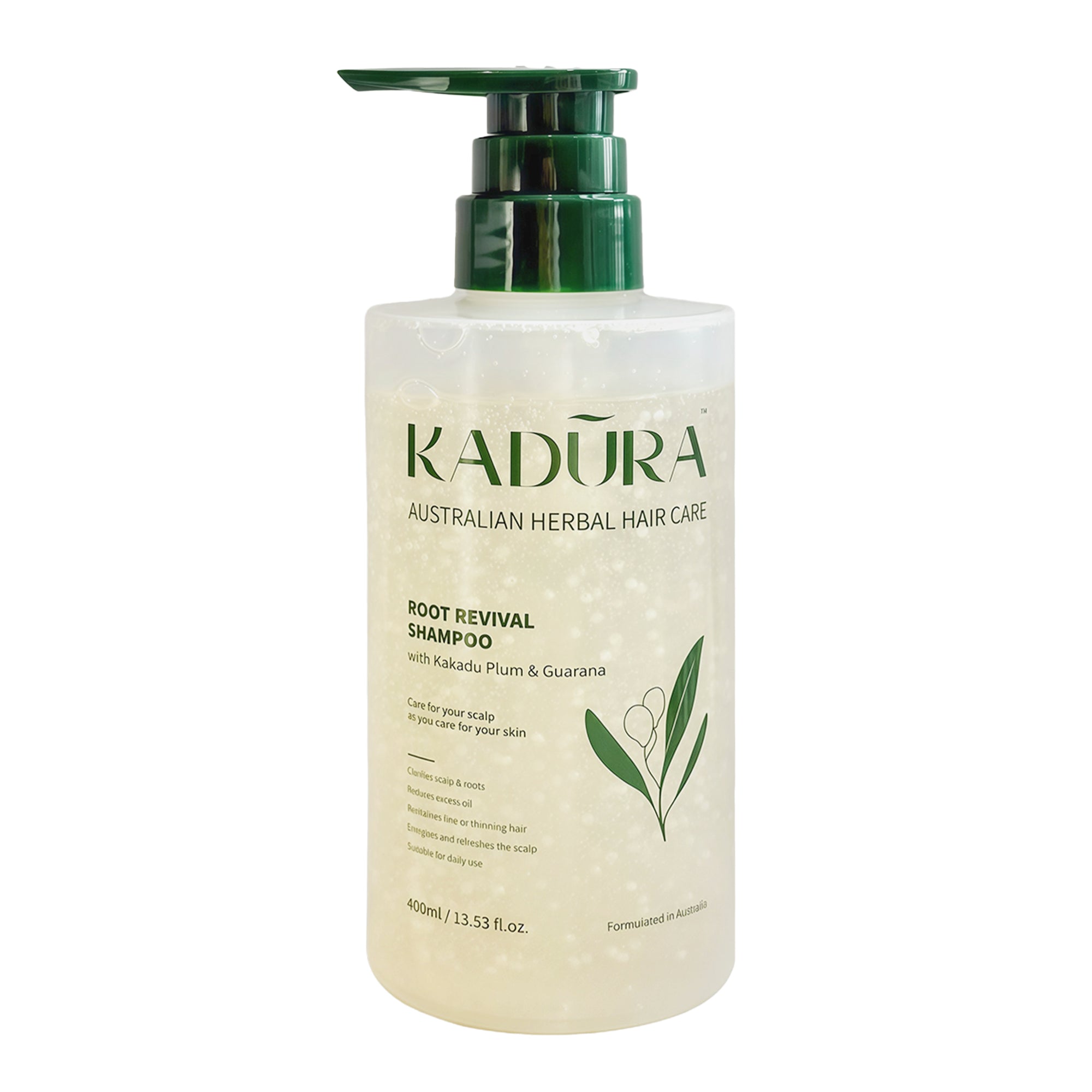 Kadūra Fresh Roots Shampoo-Scalp Reset for Oily &amp; Flat Hair | 400ml