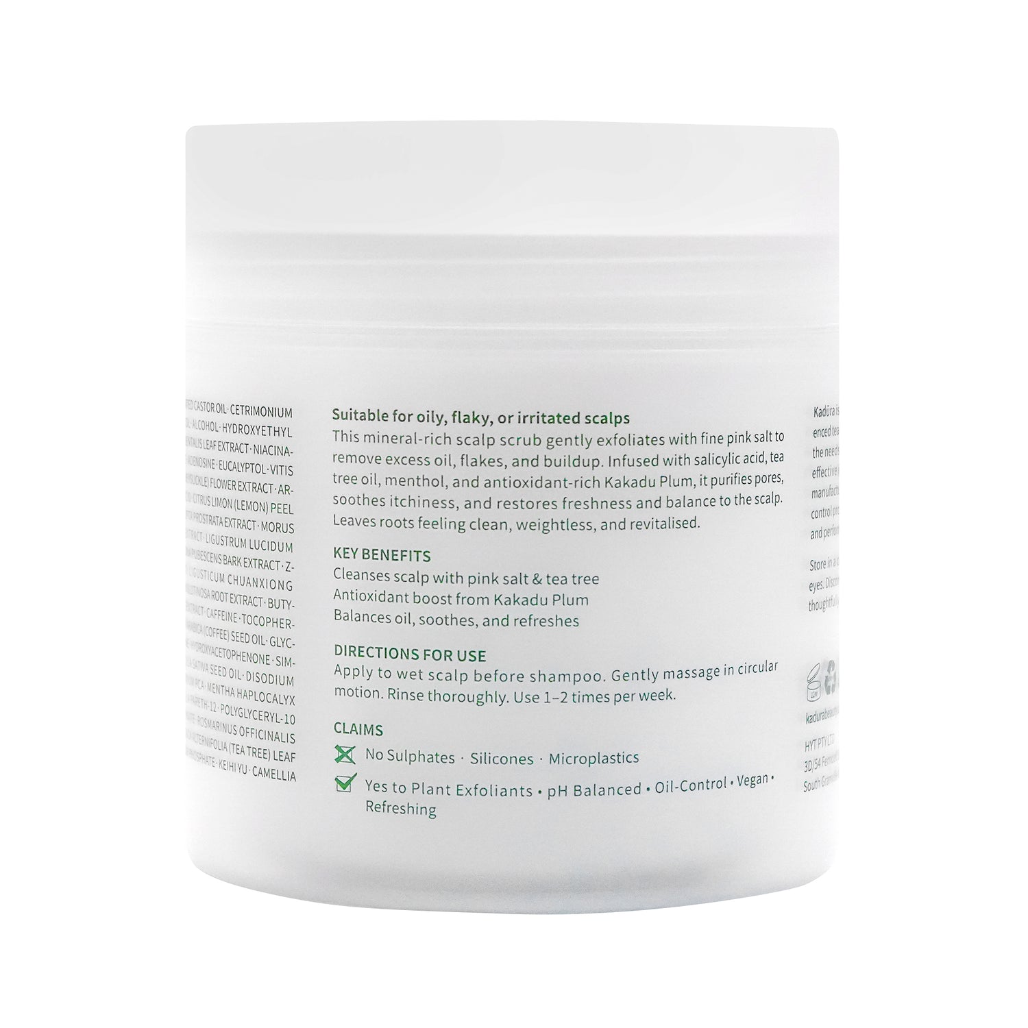 Deep Purifying Scalp Scrub with Pink Sea Salt &amp; Kakadu Plum – Oil Control &amp; Refresh | 250ml