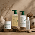 Kadūra Balance & Repair Set for oily scalp and dry ends in an earthy botanical display