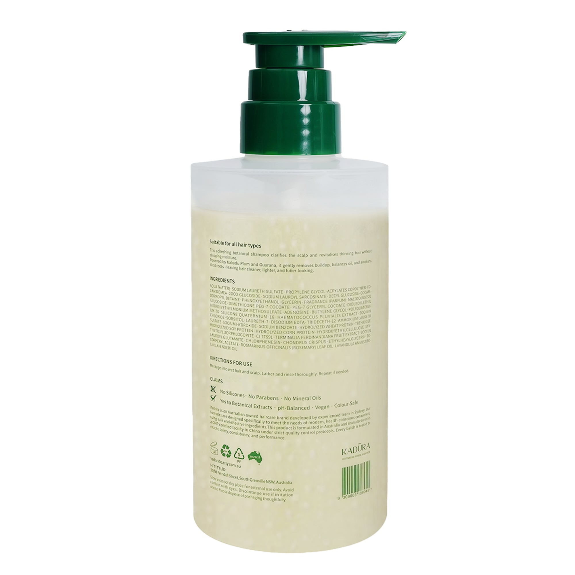 Kadūra Fresh Roots Shampoo-Scalp Reset for Oily &amp; Flat Hair | 400ml