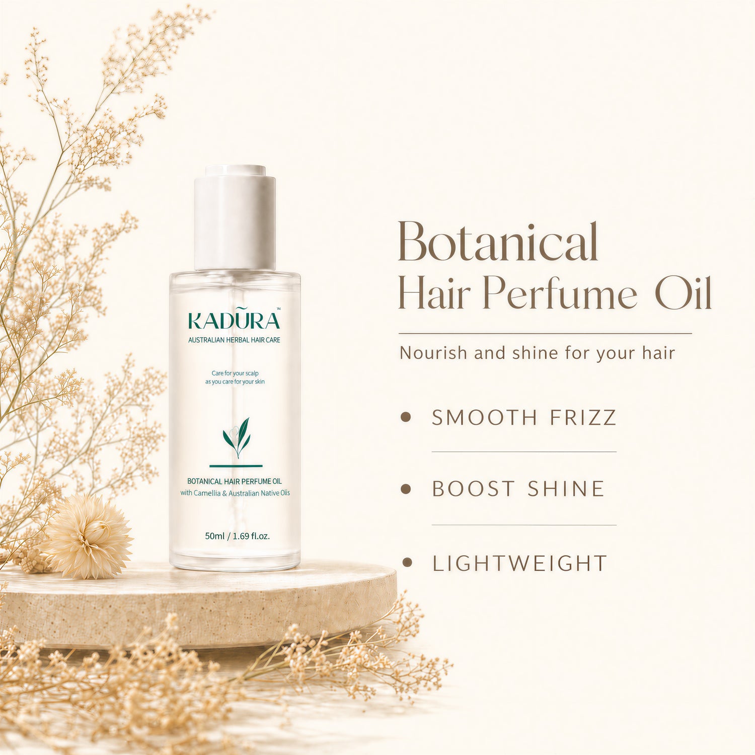 Kadūra Botanical Perfume Hair Oil