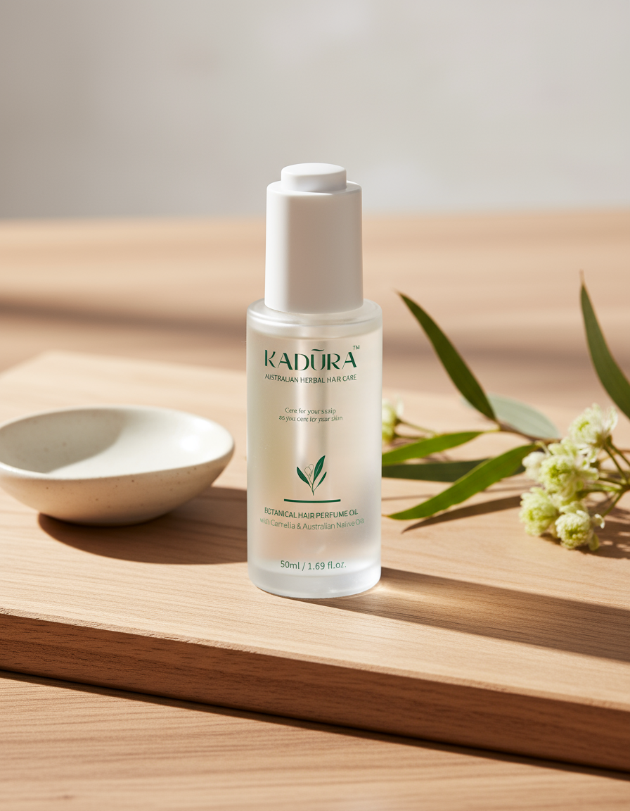 Botanical Hair Perfume Oil with Camellia &amp; Australian Native Oils – Shine, Frizz Control | 50ml