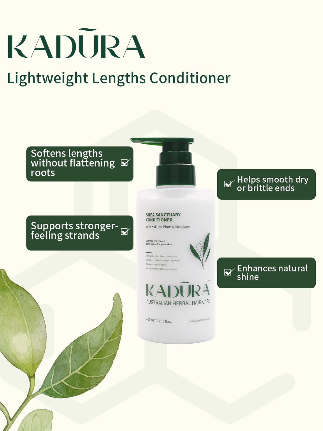 Kadūra Lightweight Lengths Conditioner  | 400ml