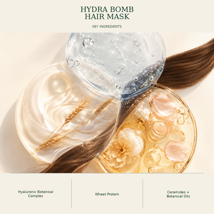 Botanical ingredient illustration for Kadūra Hydra Bomb Hair Mask for dry and damaged hair lengths