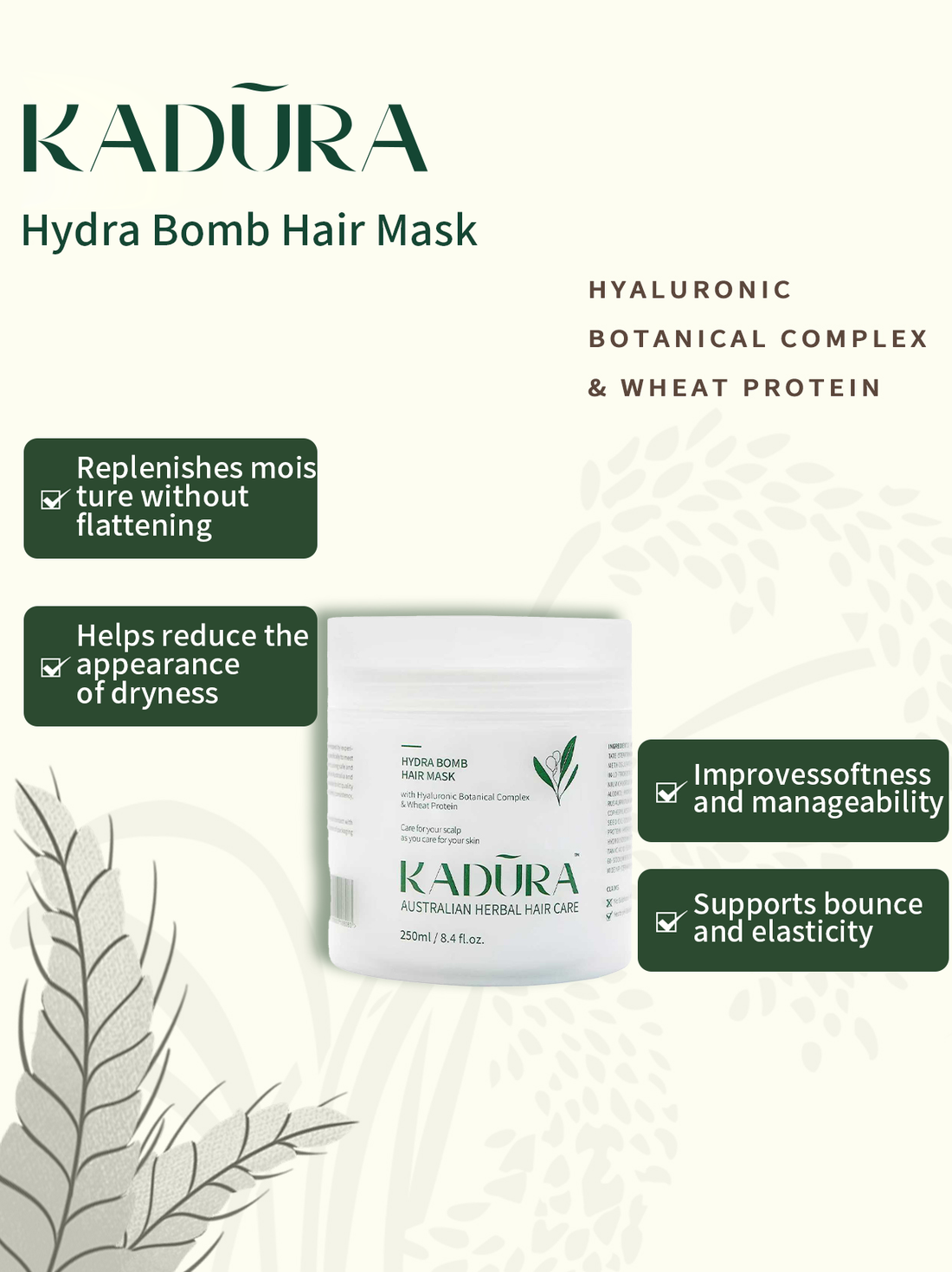 Kadūra Hydra Bomb Hair Mask  | 250ml
