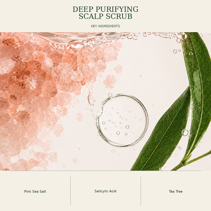 Botanical ingredient illustration for Kadūra Deep Purifying Scalp Scrub for oily scalp and product buildup