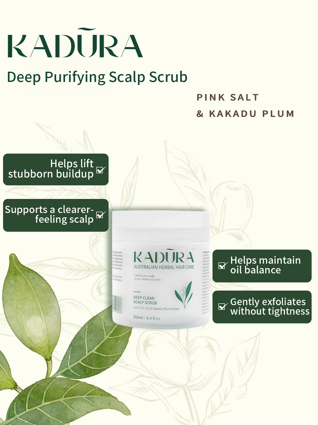 Kadūra Deep Purifying Scalp Scrub | 250ml