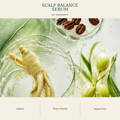 Botanical ingredient illustration for Kadūra Scalp Balance Serum for regular scalp care and fuller-looking hair