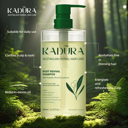 Root Revival Shampoo with Kakadu Plum &amp; Guarana – Clarifying &amp; Energising | 400ml